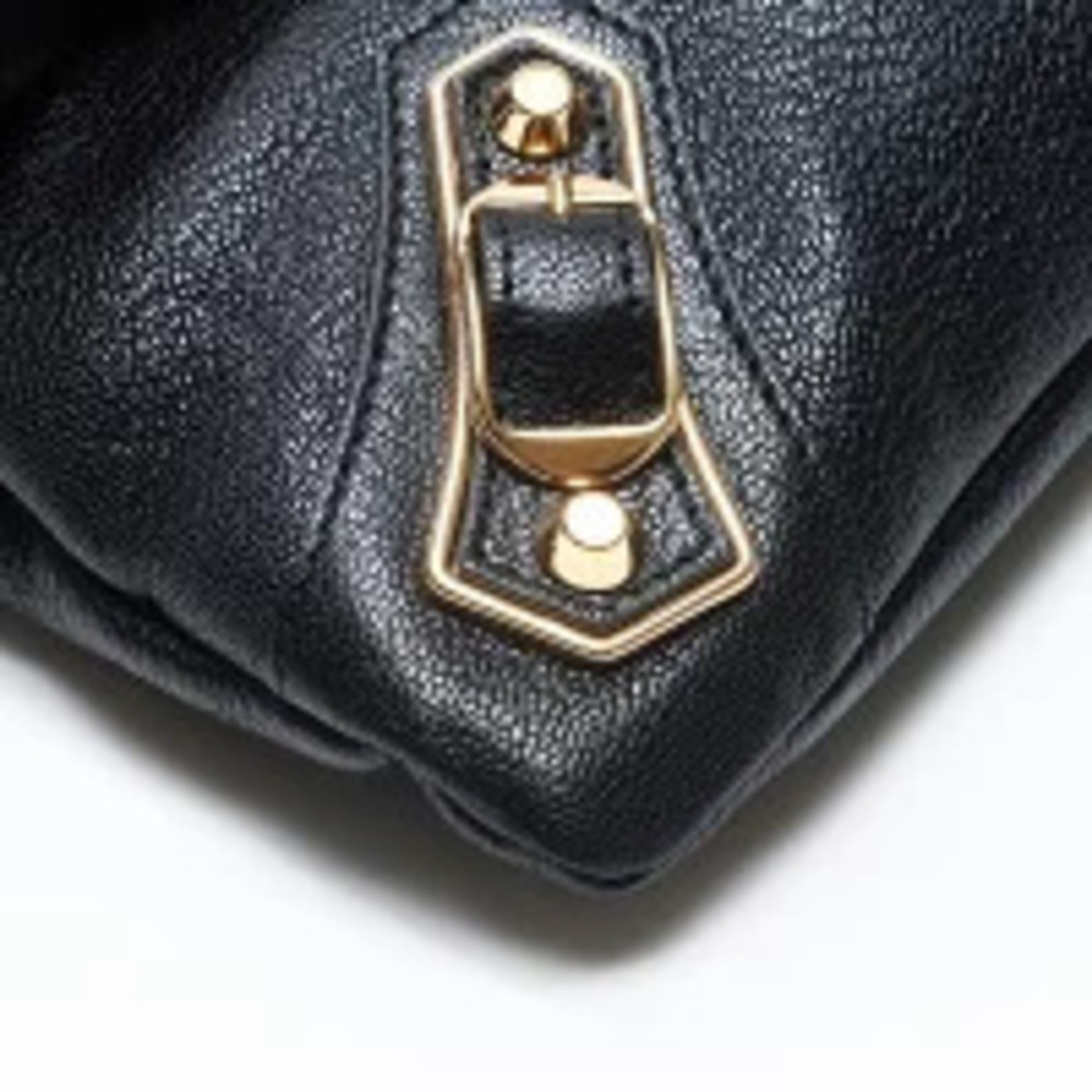 Balenciaga Envelope Leather Shoulder Bag Black - Picture 6 of 13